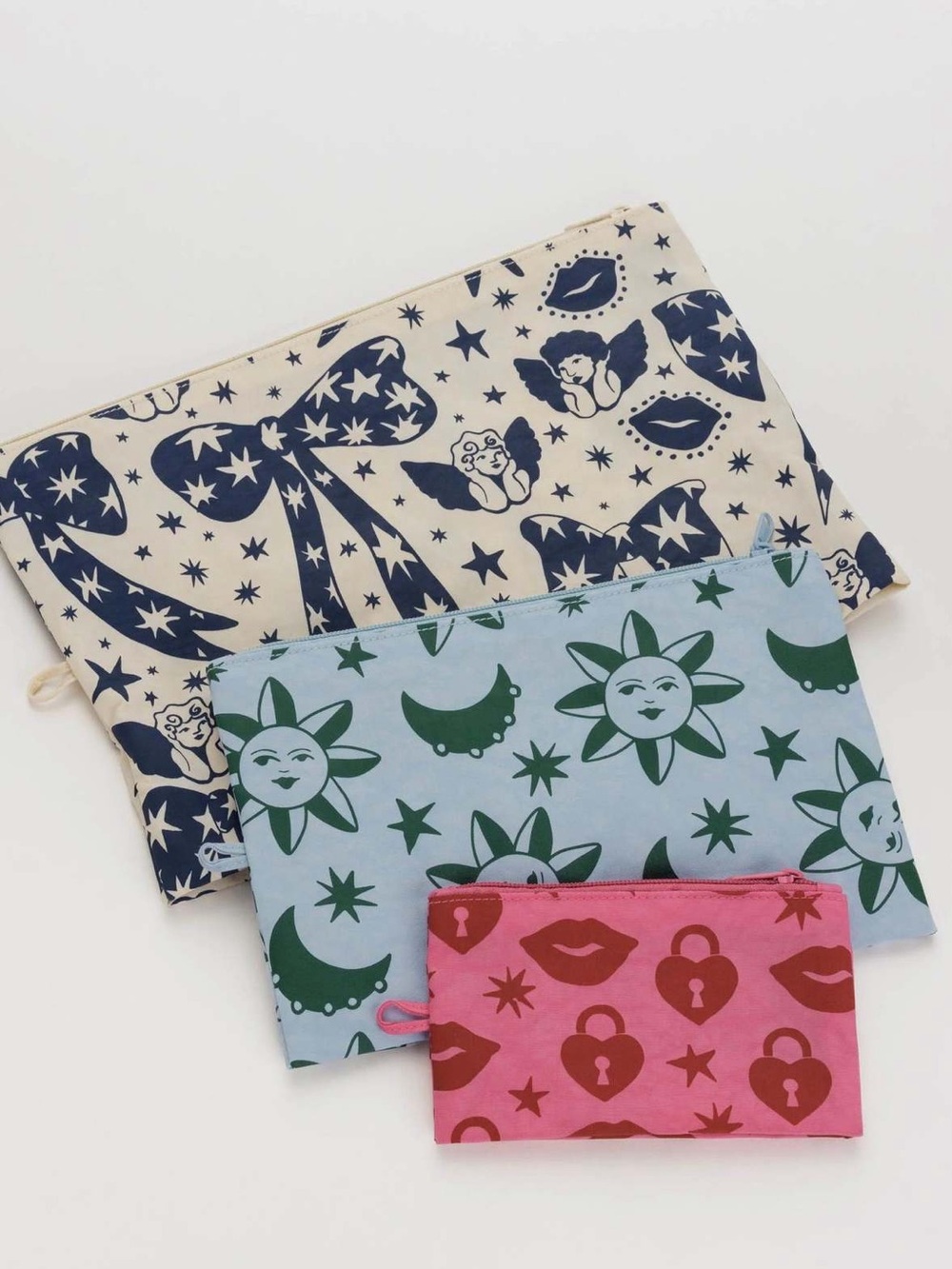 Baggu Flat Pouch Set CHARMS